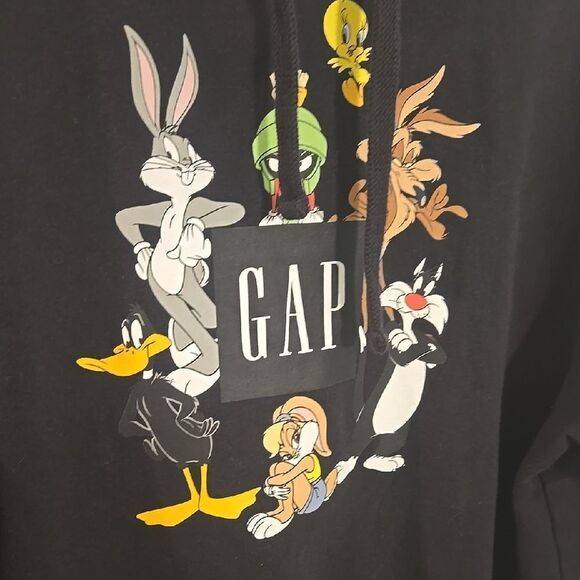 GAP Black Sweatshirt with Whimsical Cartoon Design - Picture 2 of 6